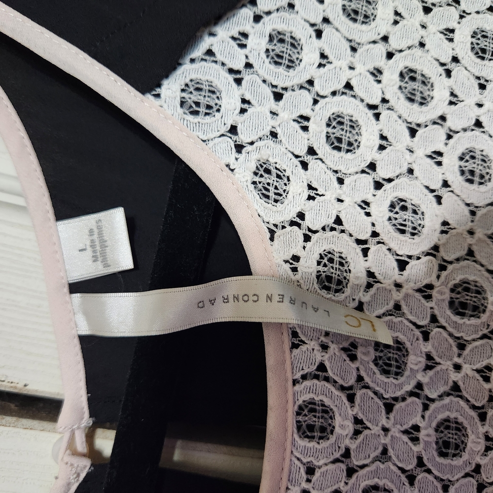 LC Lauren Conrad Black and White Short Sleeve T-Shirt - Picture 4 of 7